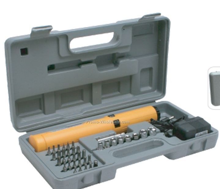 7"x12-1/2"x2-3/4" 41 Piece Rechargeable Screwdriver Set