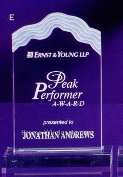 8" White Cap Acrylic Award With Rectangle Base