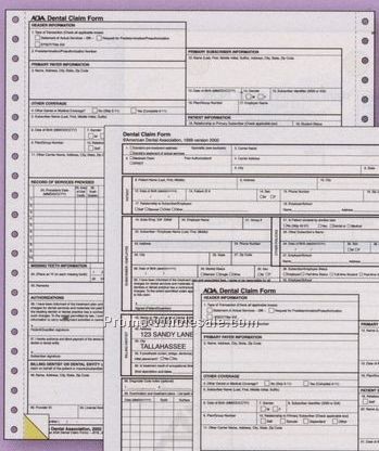 8-1/2"x11" 2002 Ada Continuous 2 Part Claim Form