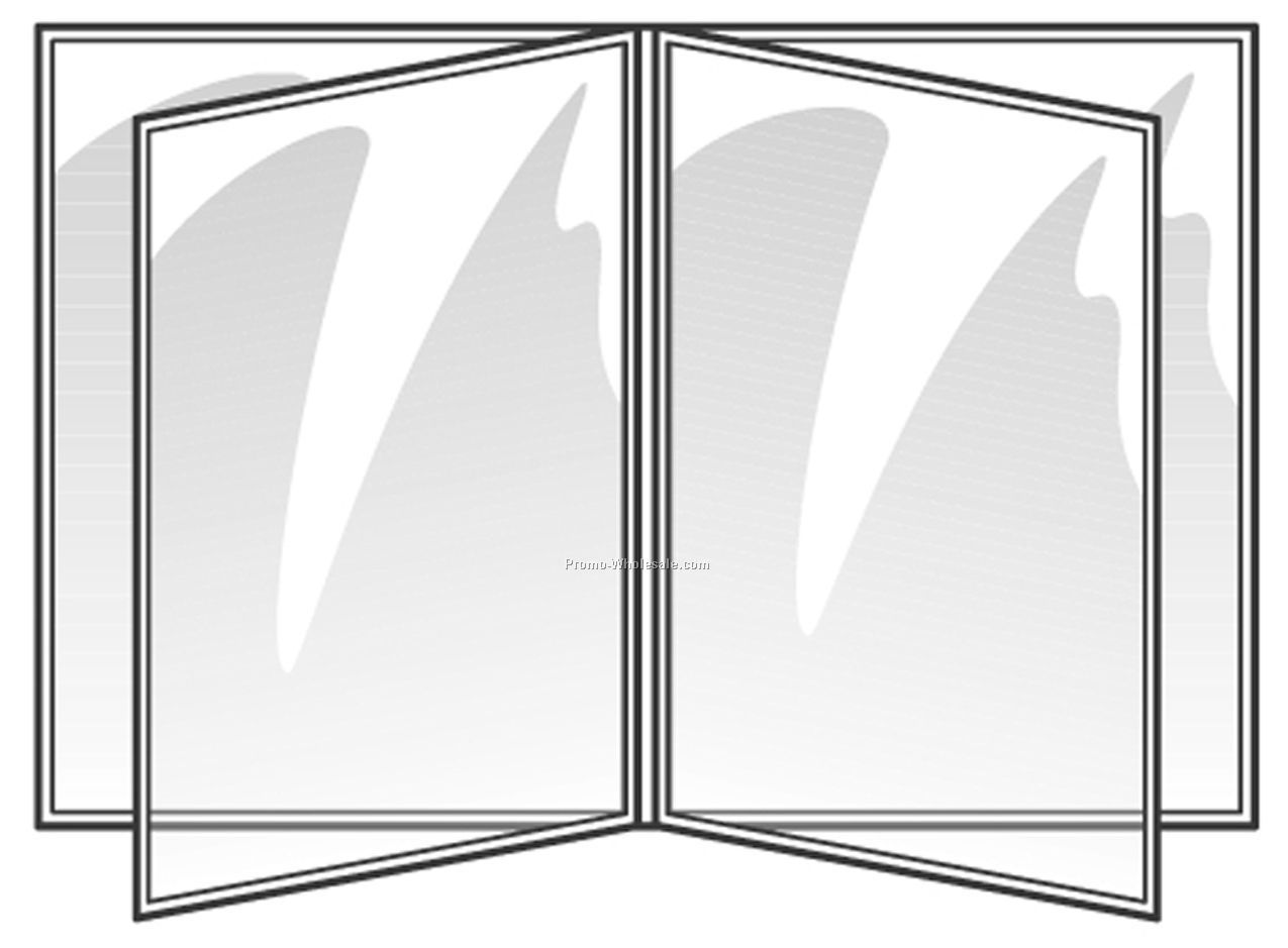 8-1/2"x11" All Clear Vinyl Menu Cover With Quadruple Pocket