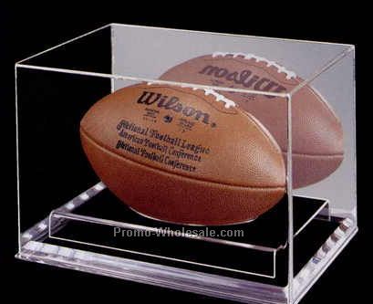 Acrylic Football Display Case W/ 1/4" Beveled Base