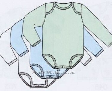 Boys Pastel Variety Long Sleeve One Piece / Onesie (Newborn-large)