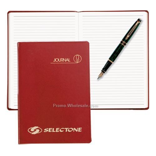 Burgundy Red Sun Graphix Skivertex Portable Ruled Journal (White Paper)