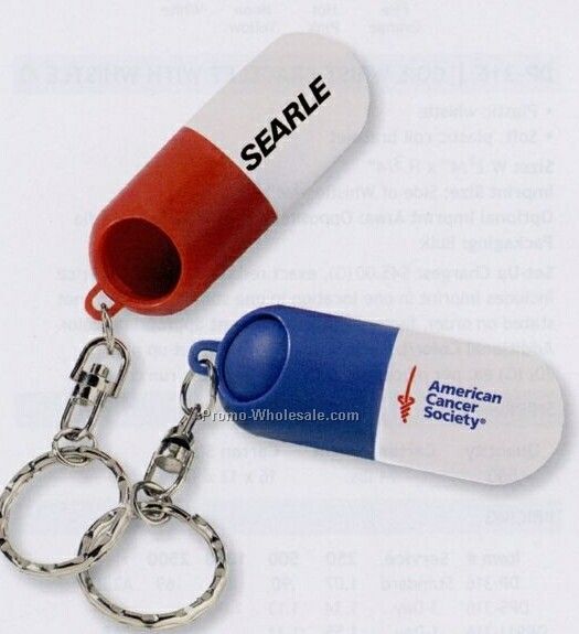 Capsule Pill Holder Key Ring (3 Day Shipping)