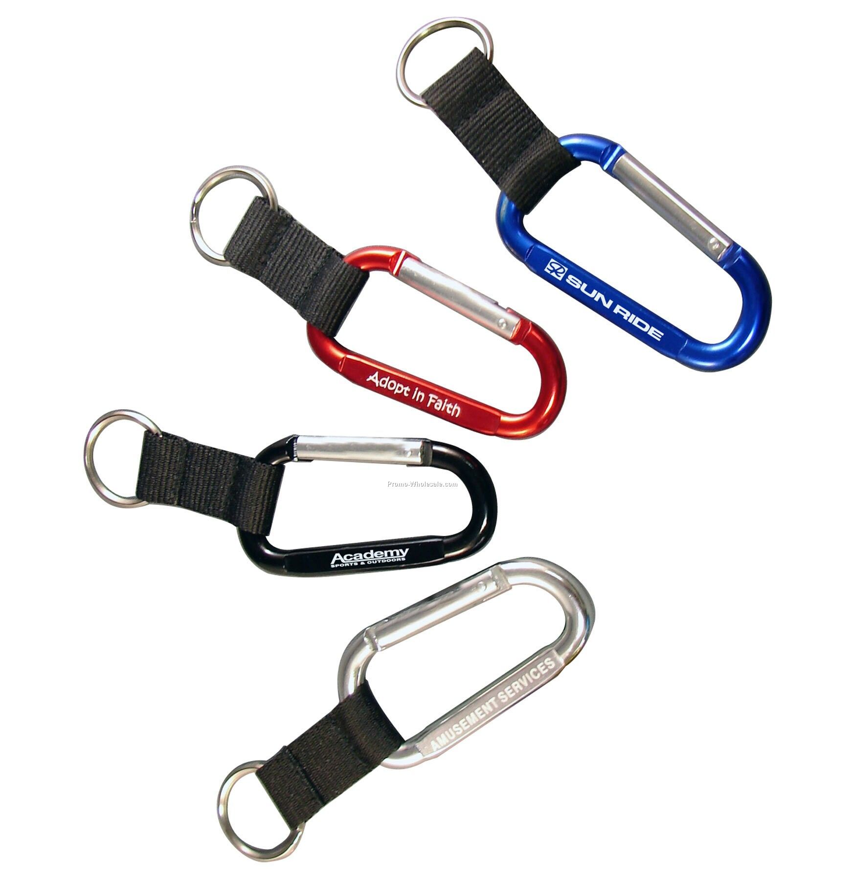 Carabiner With Web Key Chain (2 Day Rush)