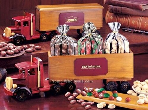 Chocolate Almond/Pistachios/Chocolate Gourmet Mints In Classic 18 Wheeler