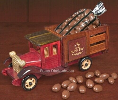 Chocolate Covered Almond In Classic Wooden 1925 Stake Truck