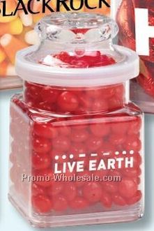 Chocolate Earth/ Sport Balls 4 Oz. Classic Plastic Apothecary Jar