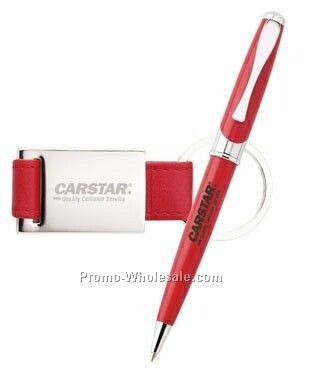 Colorplay 2-piece Gift Set W/ Maxine Pen & Leather Key Ring