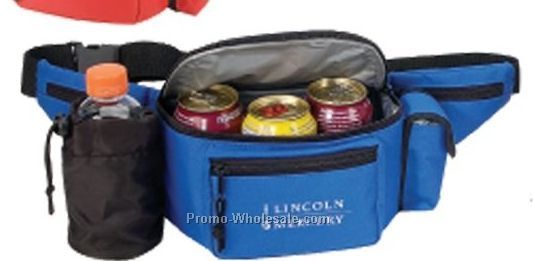 Cooler Fanny Pack W/ Bottle Holder & Cell Phone Pouch