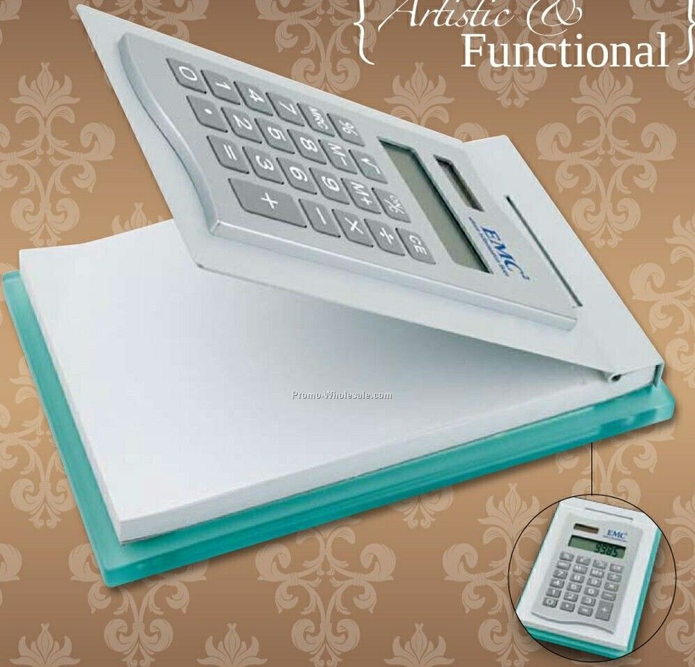 Giftcor Collection Notepad/ Calculator 4-1/4"x6"