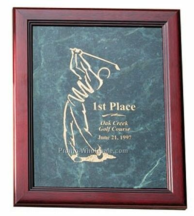 Green Marble Framed Plaque - Small (8 7/8" X 6 7/8")