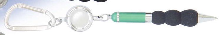 Green Pen W/ Extension Carabiner (Engraved)