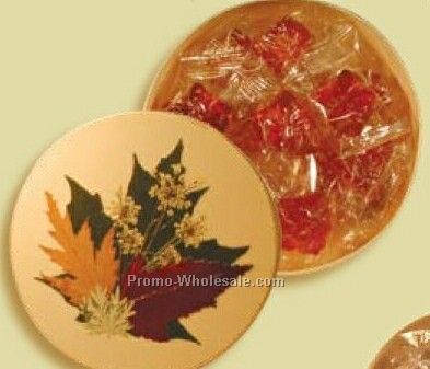 How Sweet Maple Syrup Peanut Brittle In Large Round Box (Thermal)