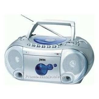 Jwin Portable CD AM/FM Cassettee Player Dual Volt