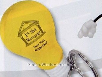 Lightbulb Key Chain Squeeze Toy