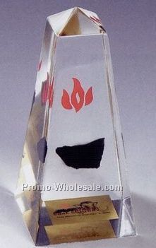 Lucite Obelisk Stock Shape Embedment/ Award