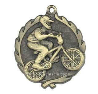 Medal, "bmx Racing" - 1-3/4" Wreath Edging