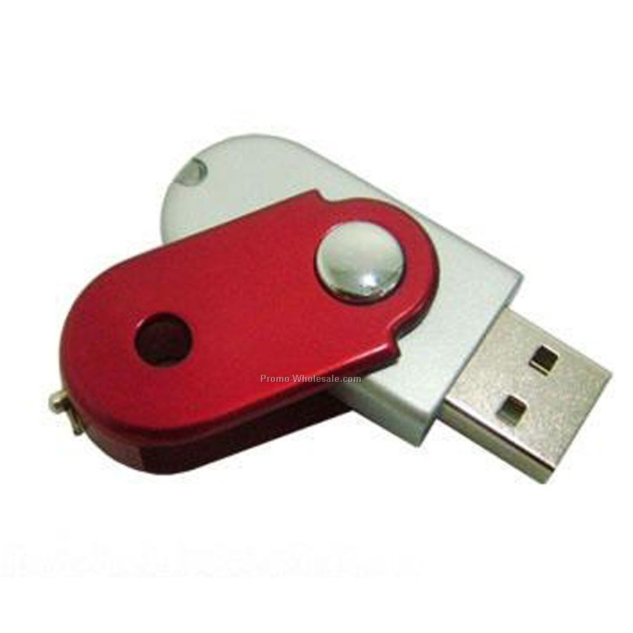 Mini Swivel Round USB Flash Drive - 64mb