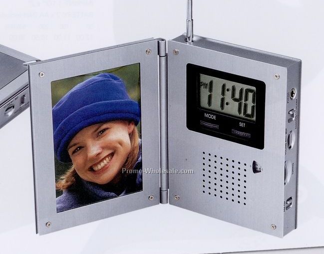 Minya AM/FM Radio Alarm Clock W/Picture Frame