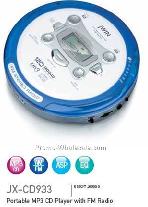 Mp3 Super Slim Personal CD Player With FM Radio