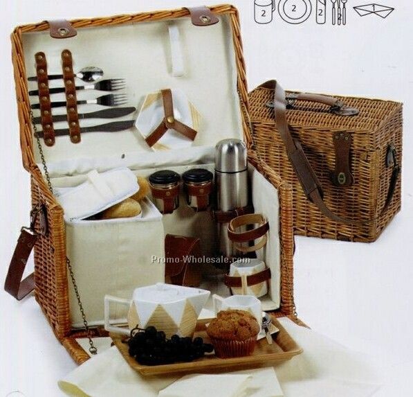 Picnic Plus T4two 2 Person Tea Set W/ Shoulder Strap