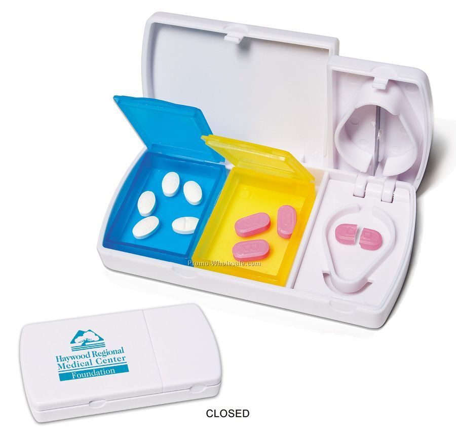 Pill Cutter With 2 Pill Cases