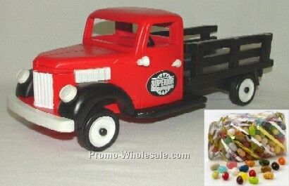 Red Stake Truck Nut Dispenser - Jelly Belly 16 Oz.