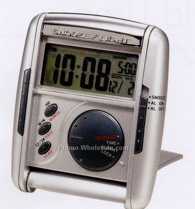 Seiko Travel Lcd Alarm Clock With Automatic Calendar