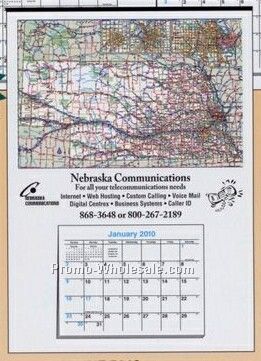 Small Full Apron State Map Calendar (Nebraska) - After 04/30/09