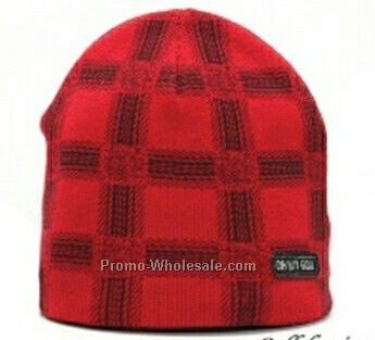 Stock Plaid Beanie Cap