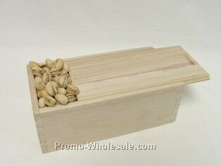 Wood Box W/ Sliding Lid - Pistachios