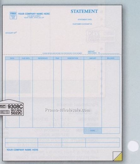 1 Part Parchment Laser Statement W/ Columns (Peachtree Windows)