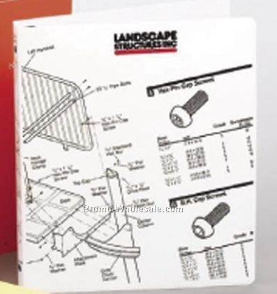 11"x8-1/2" 55 Gauge Poly Ring Binder 2"(2 Color/Single Side)