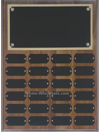 12" X 15" Genuine Walnut 24 Plate Perpetual Plaque