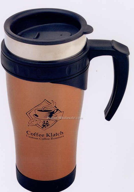 15 Oz. Designer Stainless Steel Commuter Mug