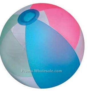 16" Inflatable Transparent W/ Opaque Mixed Beach Ball