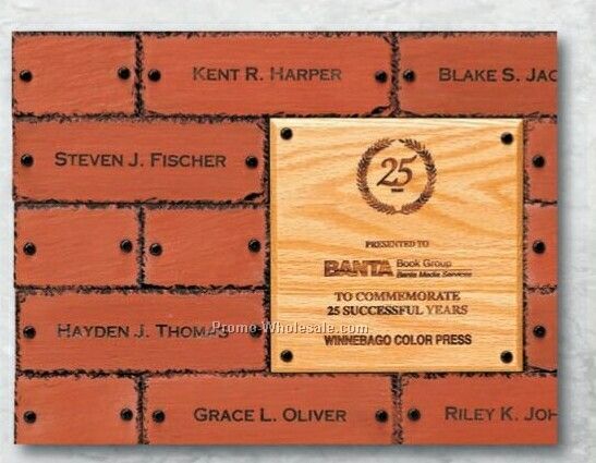 24"x36" Red Brick Recognition Wall