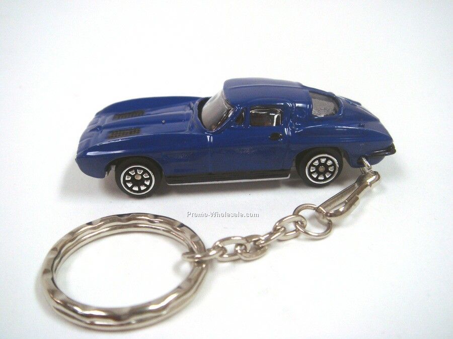 3"x1-1/4"x1-1/4" Race Car Keychain