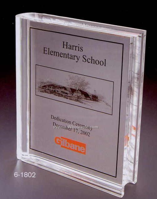 4"x4-1/2"x1" Acrylic Book Replica Award