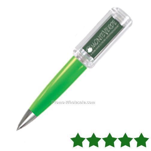 5" Solar Powered Flashing Pen (Green)