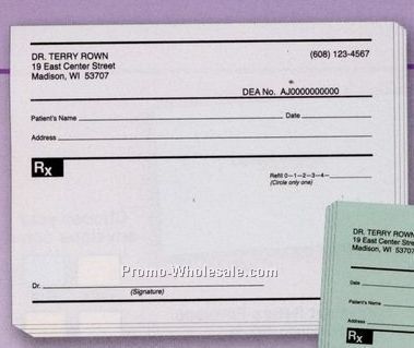 5-1/2"x4-1/4" Horizontal Prescription Pads