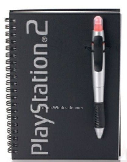 5"x7" Notebook & Plastic Ballpoint Pen/ Highlighter Combo Set