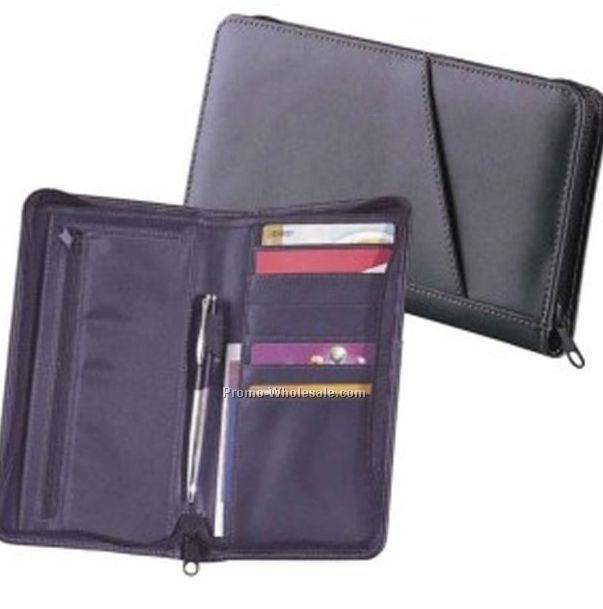 5"x9-1/4"x3/4" Leather Travel Wallet