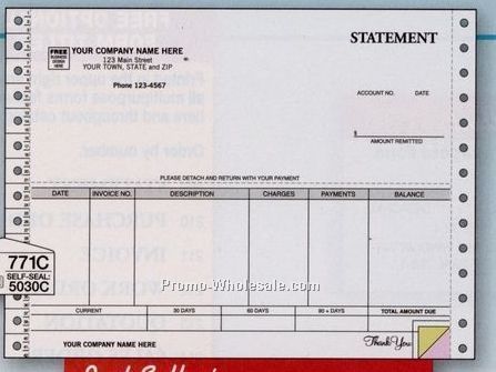 8-1/2"x7" 2 Part Classic Continuous Statement