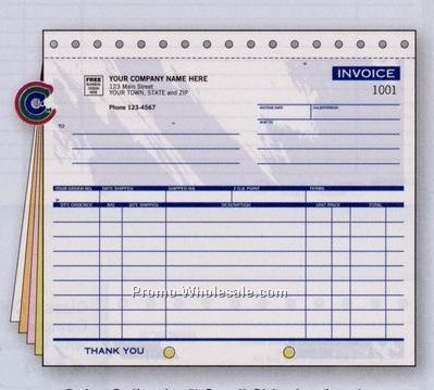 8-1/2"x7" 4 Part Color Collection Small Shipping Invoice W/ Packing List