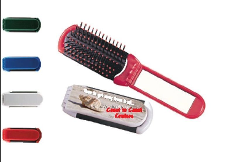 Acrobat Folding Brush With Built In Mirror (Standard Shipping)