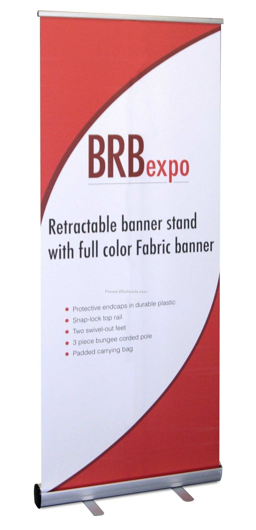 Brbexpo Retractable Banner Stand With Fabric Banner