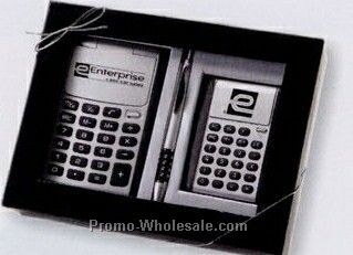 Calculator/ Pen Riviera Collection Set (Standard Shipping)