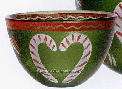 Candy Cane Medium Bowl - Green